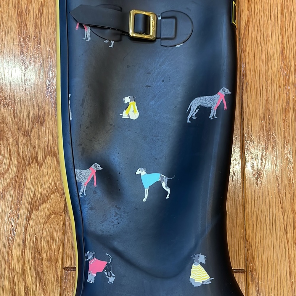 Women's *Dark Navy* Rain Boots with Dog Print - Picture 7 of 12